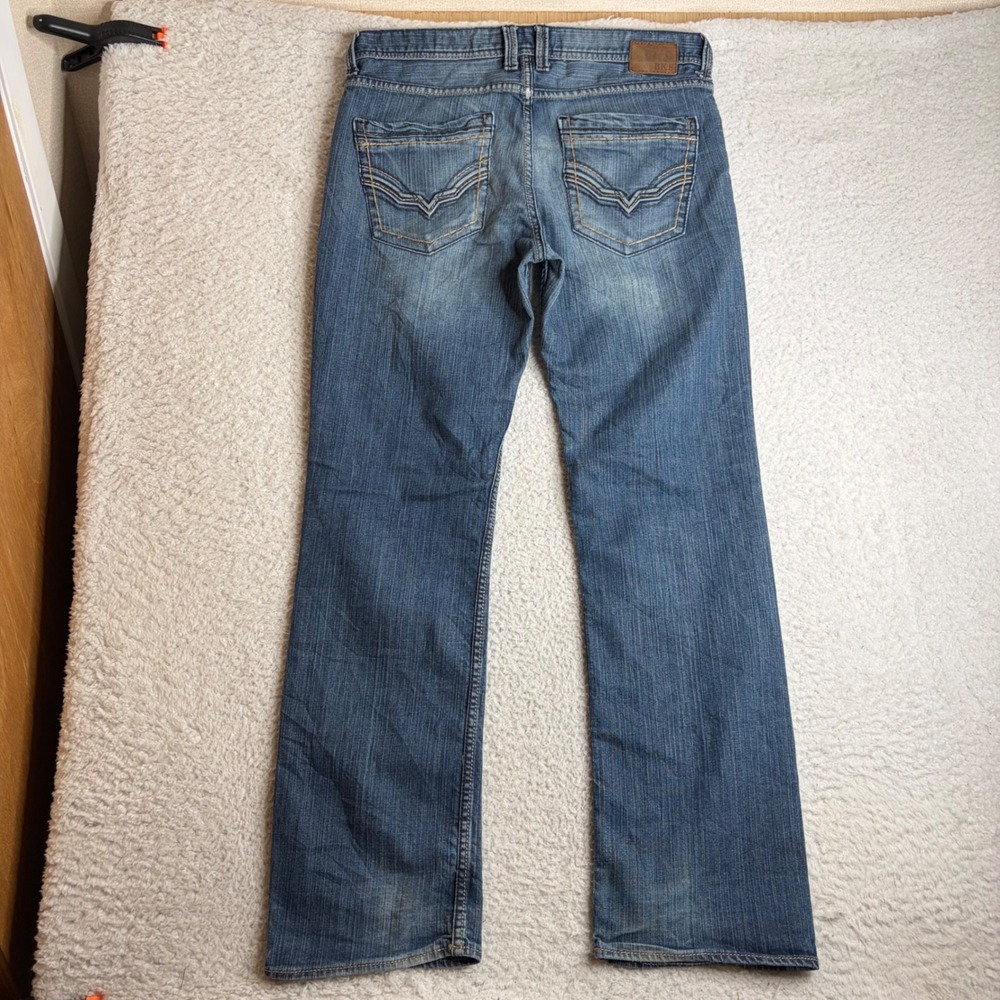 BKE Jake Mens Straight Leg Jeans Medium Wash Blue Denim 34L (35x33)